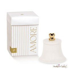 Bomboniera Candela piccola Plisse in Porcellana Bianca