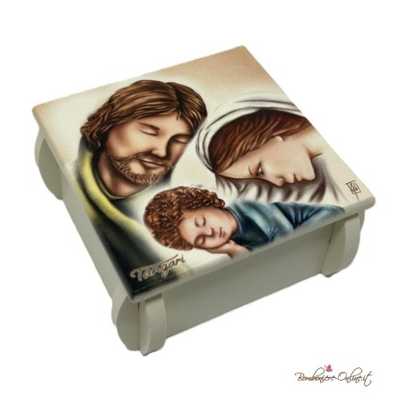 Bomboniera Rosario Cofanetto Sacra Famiglia