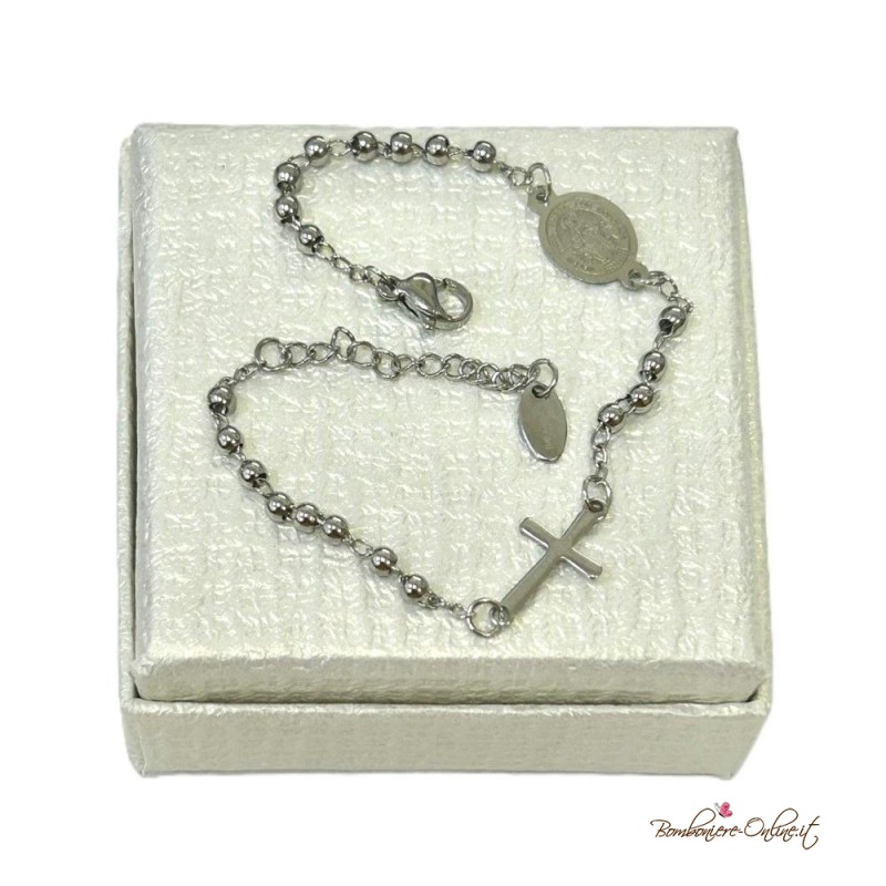 Bomboniera Rosario Bracciale Siver