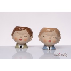 Bomboniera Vasetto Portapiantina Ragazzo con Cravatta