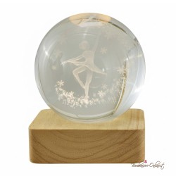 Bomboniera Lampada Globo piccola Ballerina su Base Quadrata