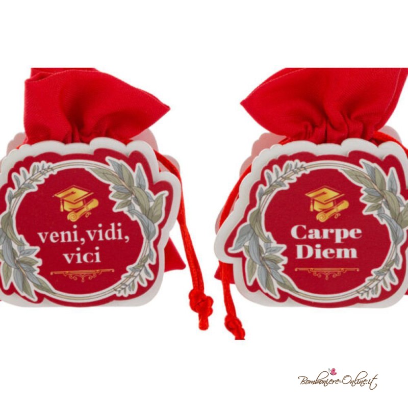 Portaconfetti Laurea con scritta Latina