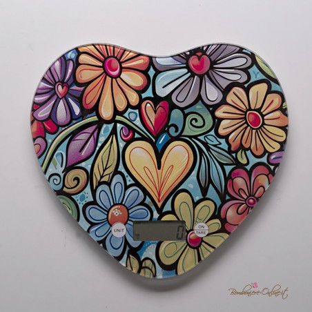 Bomboniera Solidale Bilancia a Cuore Serie "Fiore"