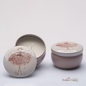 Bomboniera Solidale Candelina in box latta serie "Ballerina"
