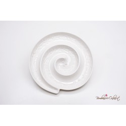 Bomboniere Morena: Vassoio spirale in porcellana bianca
