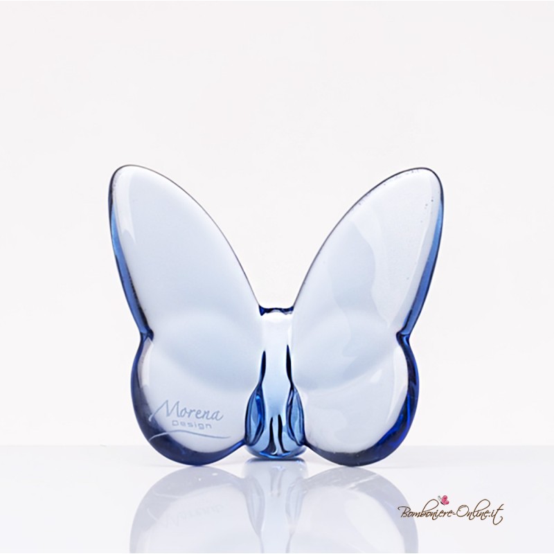 Bomboniera Morena Farfalla Cristallo Blu