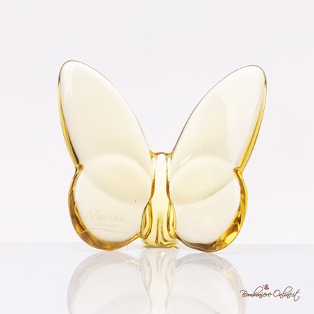 Bomboniera Morena Farfalla Cristallo Gialla