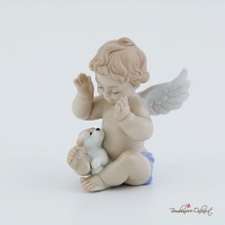 Bomboniere Prima Comunione Morena: Angioletto seduto con Cucciolo Cane