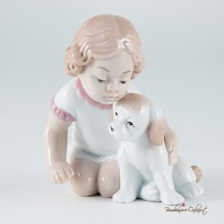 Bomboniere Morena: Bambina che gioca con Cucciolo Cane