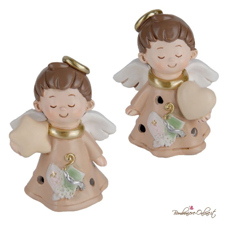 Bomboniera Angelo Grande Tiara Santa Cresima con Luce Led