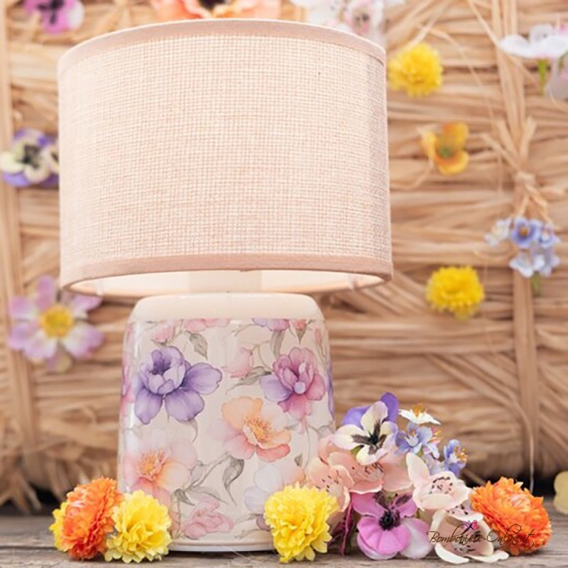 Bomboniera Solidale Lampada con Paralume Fiori