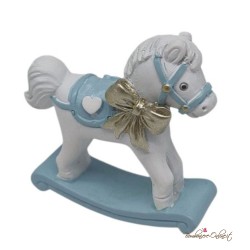Bomboniera Cavallo a Dondolo Celeste