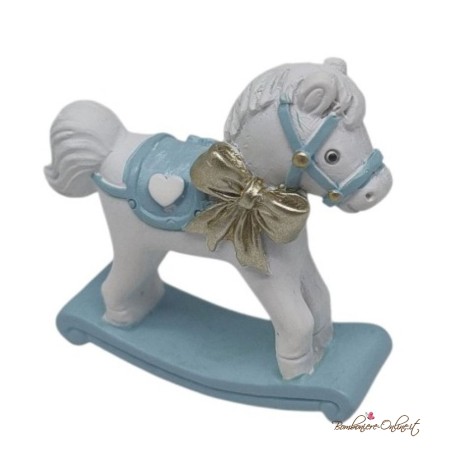 Bomboniera Cavallo a Dondolo Celeste