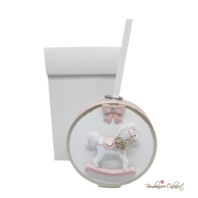 Bomboniera Profumatore Cavallo a Dondolo Rosa