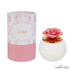 Bomboniera Candela con Rosa color Corallo