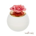 Bomboniera Candela con Rosa color Corallo