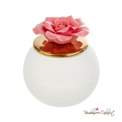 Bomboniera Candela con Rosa color Corallo