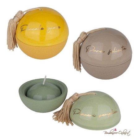 Bomboniera Sfera Portacandela Color con Frase