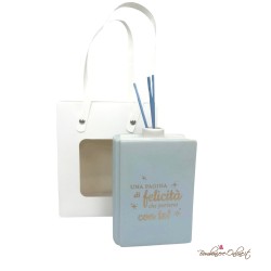 Bomboniera Profumatore Libro Celeste con Frase