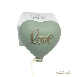 Bomboniera Palloncino Cuore Satinato VERDE "Love"