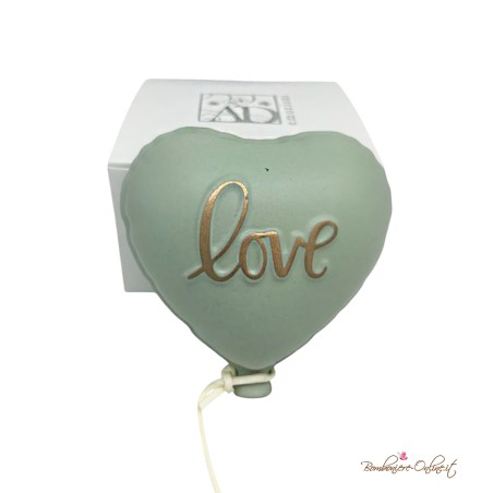 Bomboniera Palloncino Cuore Satinato VERDE "Love"
