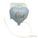 Bomboniera Palloncino Cuore Satinato CELESTE "Love"