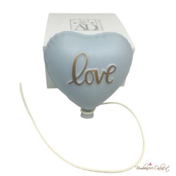 Bomboniera Palloncino Cuore Satinato CELESTE "Love"