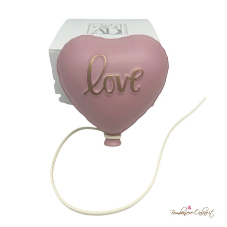 Bomboniera Palloncino Cuore Satinato ROSA "Love"