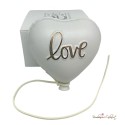 Bomboniera Palloncino Cuore Satinato BIANCO "Love"
