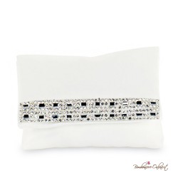 Portaconfetti Busta Pochette Striscia di Strass
