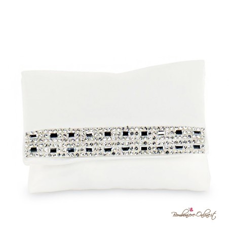 Portaconfetti Busta Pochette Striscia di Strass