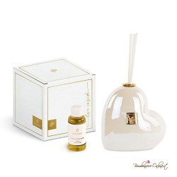 Bomboniera Profumatore Cuore Avorio Perlato