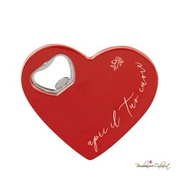 Bomboniera Apribottiglie Rosso "Apri il tuo Cuore"