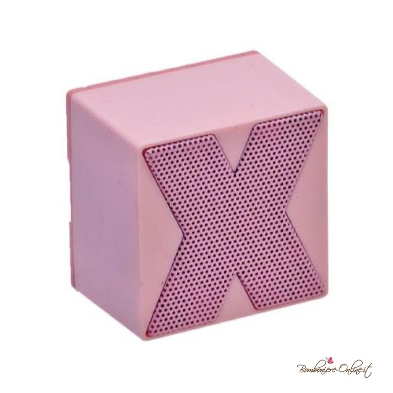 Bomboniera Mini Speaker Cassa Bluetooth X Rosa