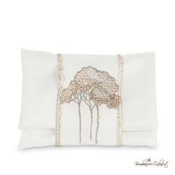 Portaconfetti Pochette in Raso con Fascia Alberi