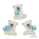 Bomboniera Orsetto con Luce Led Celeste Amore, Gioia, Sogni