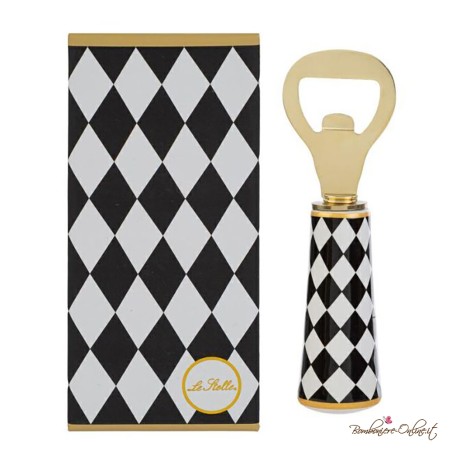 Bomboniera Apribottiglie Oro Decorazione Scacchi