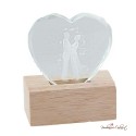 Bomboniera Lampada Cuore con Coppia Sposi