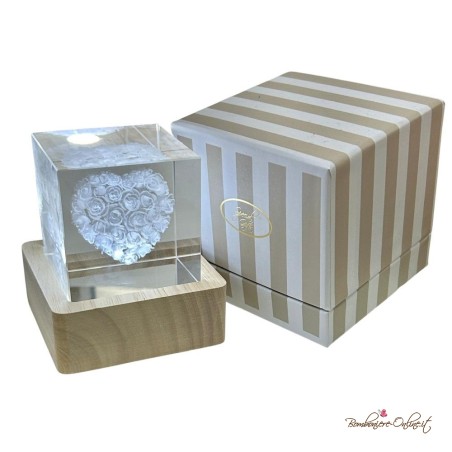 Bomboniera Lampada Cuore Cubo