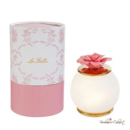 Bomboniera Lampada Led con Rosa color Corallo