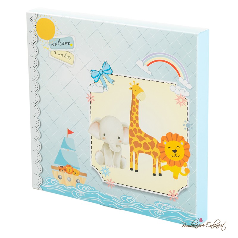 Bomboniera Portafoto Arca di Noè Boy