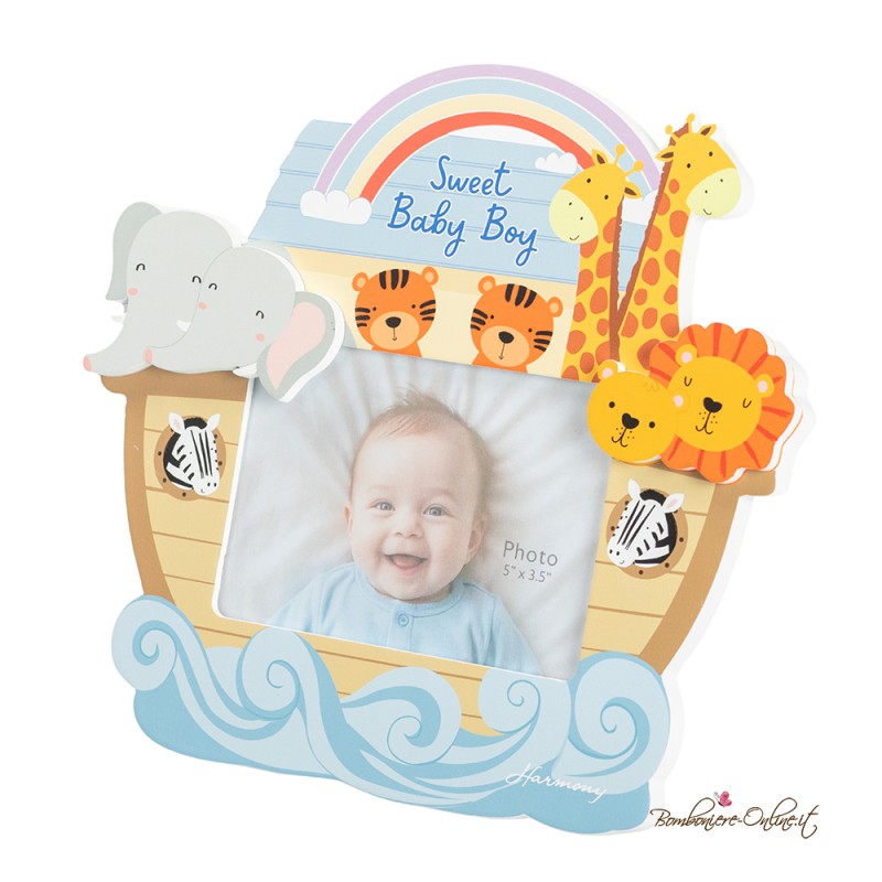 Bomboniera Portafoto Arca di Noè Boy