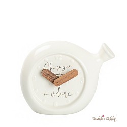Bomboniera Orologio Palloncino in Porcellana con Frase