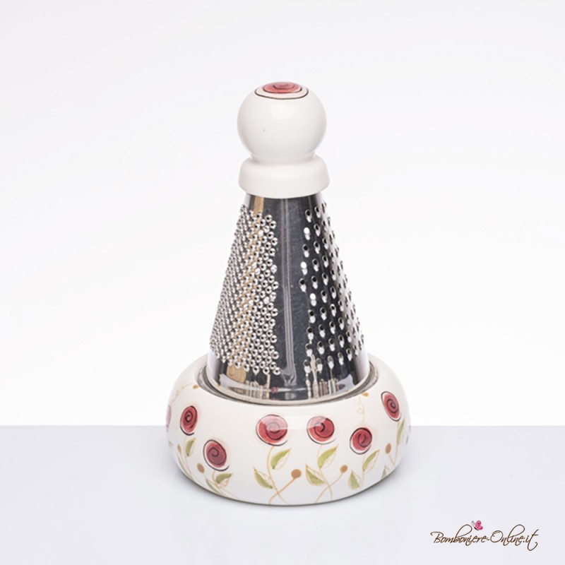 Bomboniera Solidale Grattugia Bocciolo Rosa