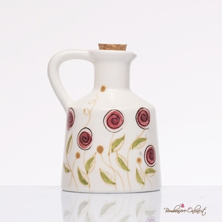 Bomboniera Solidale Oliera Piccola Ceramica Bocciolo Rosa