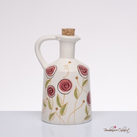 Bomboniera Solidale Oliera Grande Ceramica Bocciolo Rosa