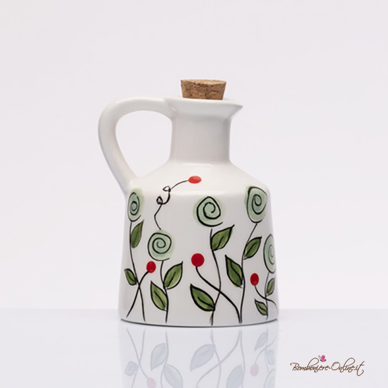 Bomboniera Solidale Oliera Piccola Ceramica Bocciolo Verde