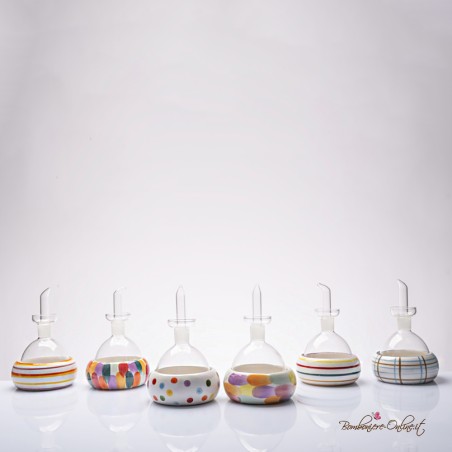 Bomboniera Solidale Oliera in Vetro e Ceramica Madame d'Oliò