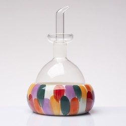 Bomboniera Solidale Oliera in Vetro e Ceramica Pennello Madame d'Oliò