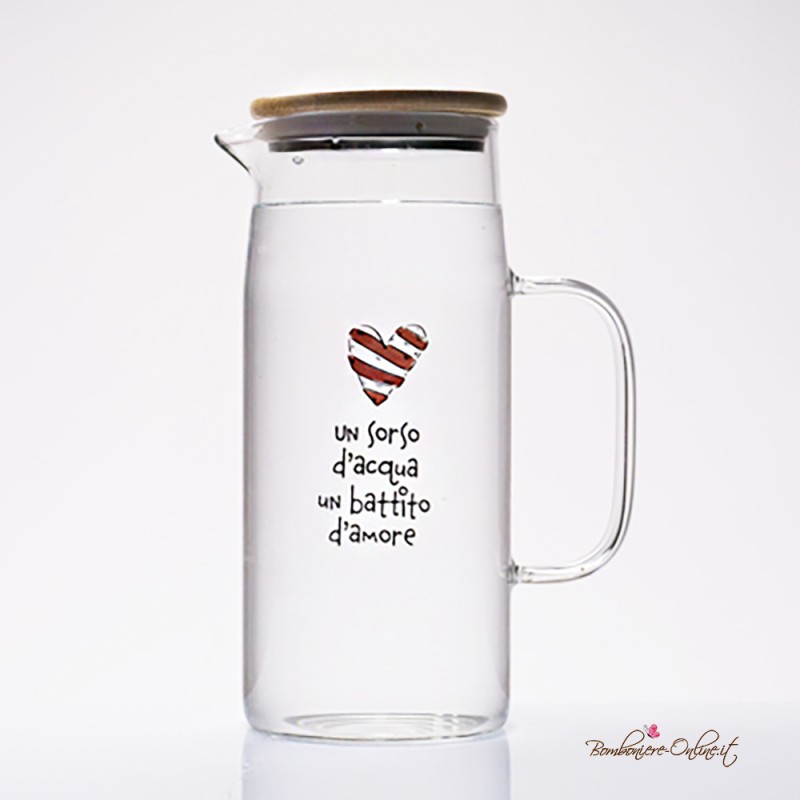 Bomboniera Solidale Brocca Acqua Cuoricini